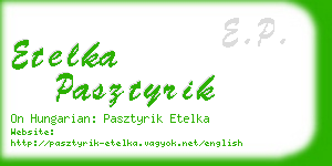 etelka pasztyrik business card